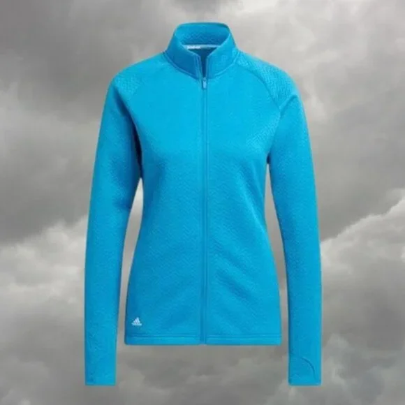 Adidas Textured Layer Knit Jacket โข Size X-Small โข Blue - Picture 1 of 4